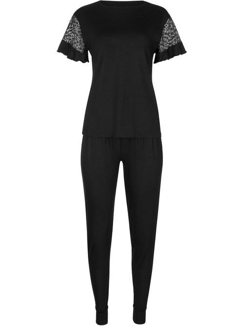 Pyjama indoor outfit broek top slipe mouwen smooth - Kiabi