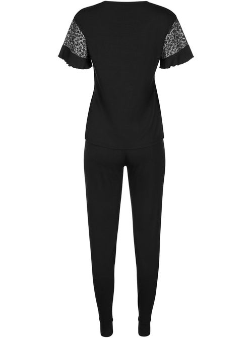 Pyjama indoor outfit broek top slipe mouwen smooth - Kiabi