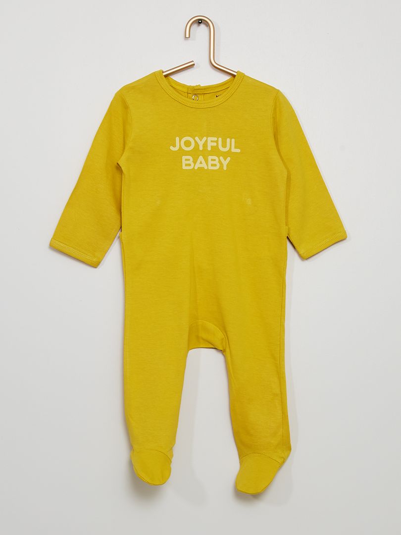 Pyjama jersey jaune - Kiabi