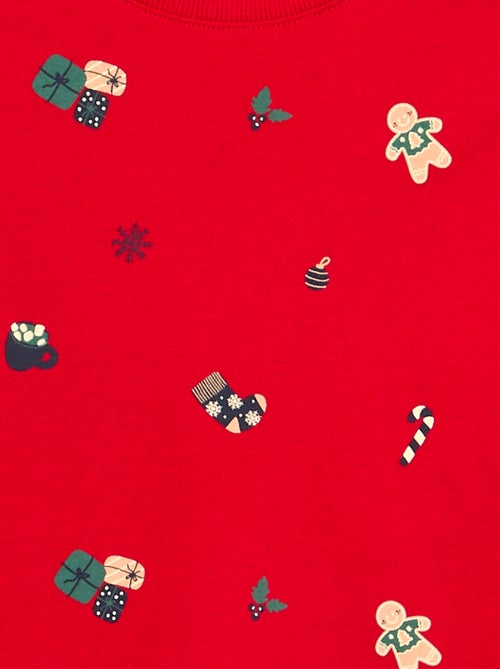 Pyjama 'Kerst' 2-delig - T-shirt met lange mouwen + broek - Kiabi