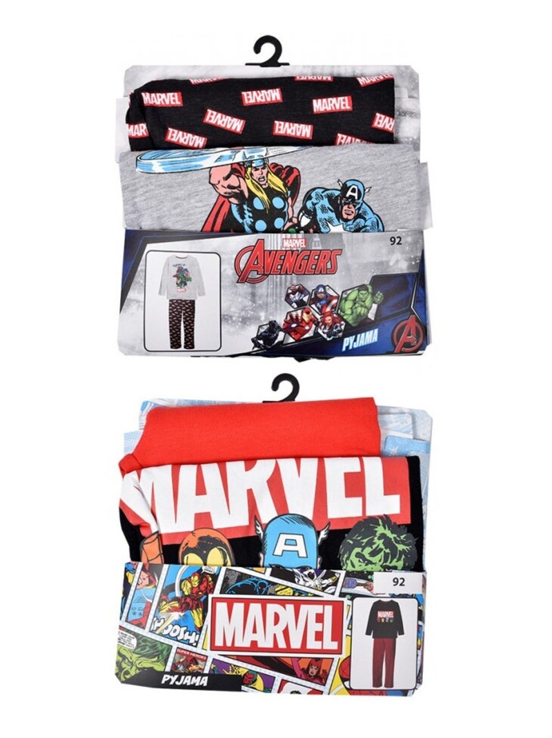 Pyjama kinderen LICENCE AVENGERS katoen - Set van 2 Multicolor - Kiabi