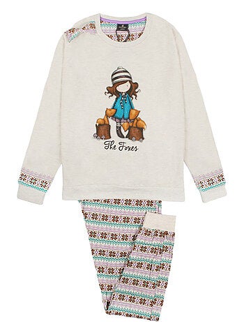 Pyjama lange mouwen broek felpa the foxes ivoor