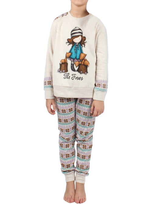 Pyjama lange mouwen broek felpa the foxes ivoor - Kiabi Pyjama lange mouwen broek felpa the foxes ivoor - Kiabi