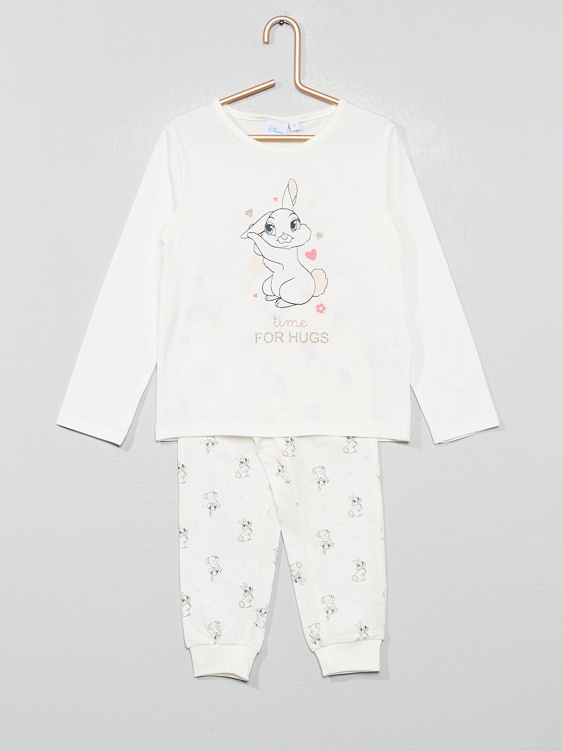 Pyjama 'Lapin' en jersey 'Disney' blanc - Kiabi