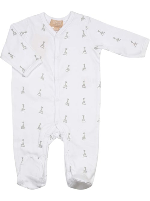 Pyjama léger blanc Sophie la girafe (3 mois) - Kiabi