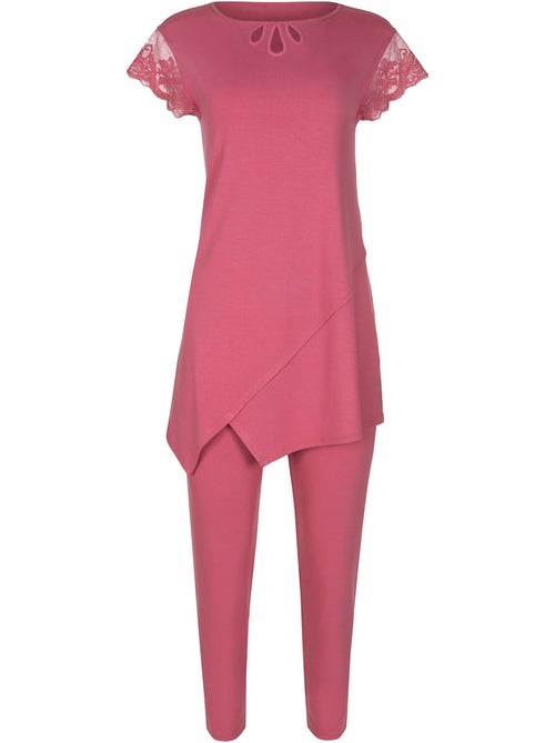 Pyjama leggings tunique manches courtes juliette - Kiabi Pyjama leggings tunique manches courtes juliette - Kiabi