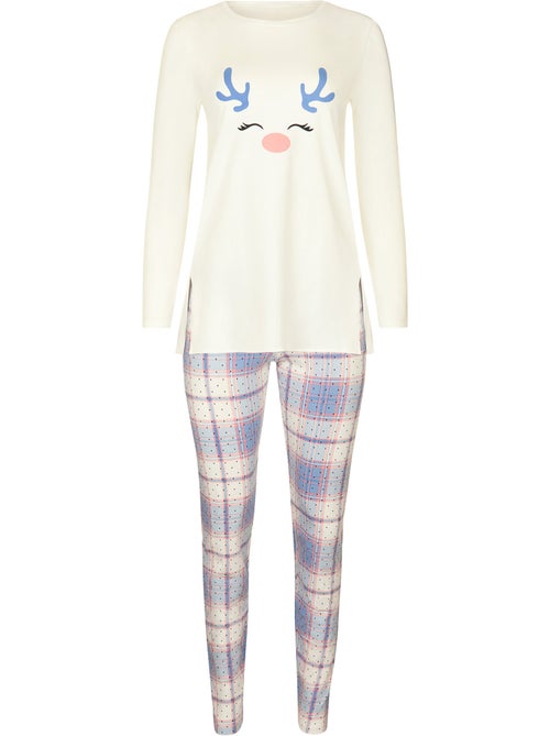 Pyjama leggings tunique manches longues holiday - Kiabi