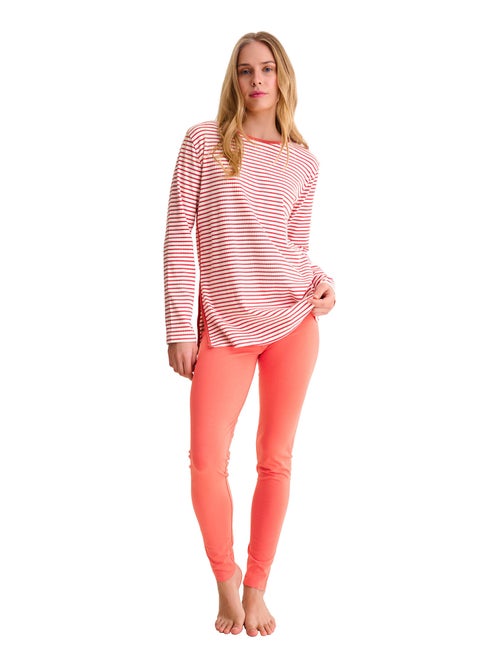 Pyjama leggings tunique manches longues infinity - Kiabi Pyjama leggings tunique manches longues infinity - Kiabi