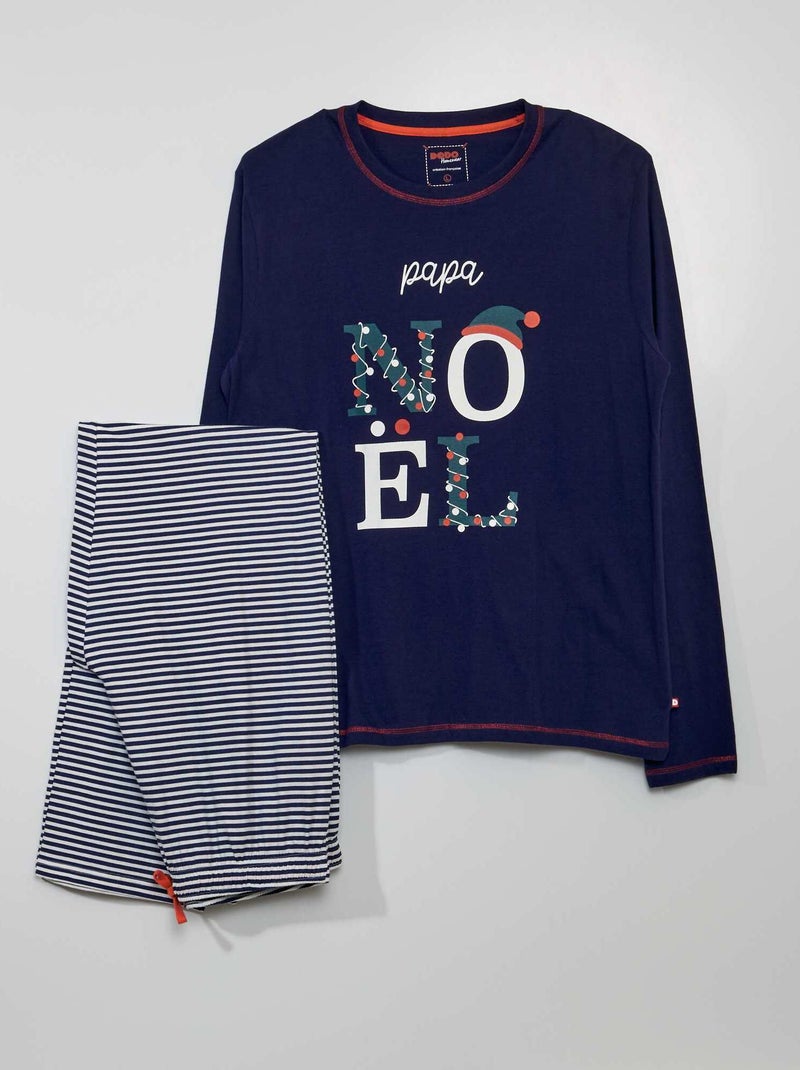 Pyjama long - 2 pièces Marine - Kiabi