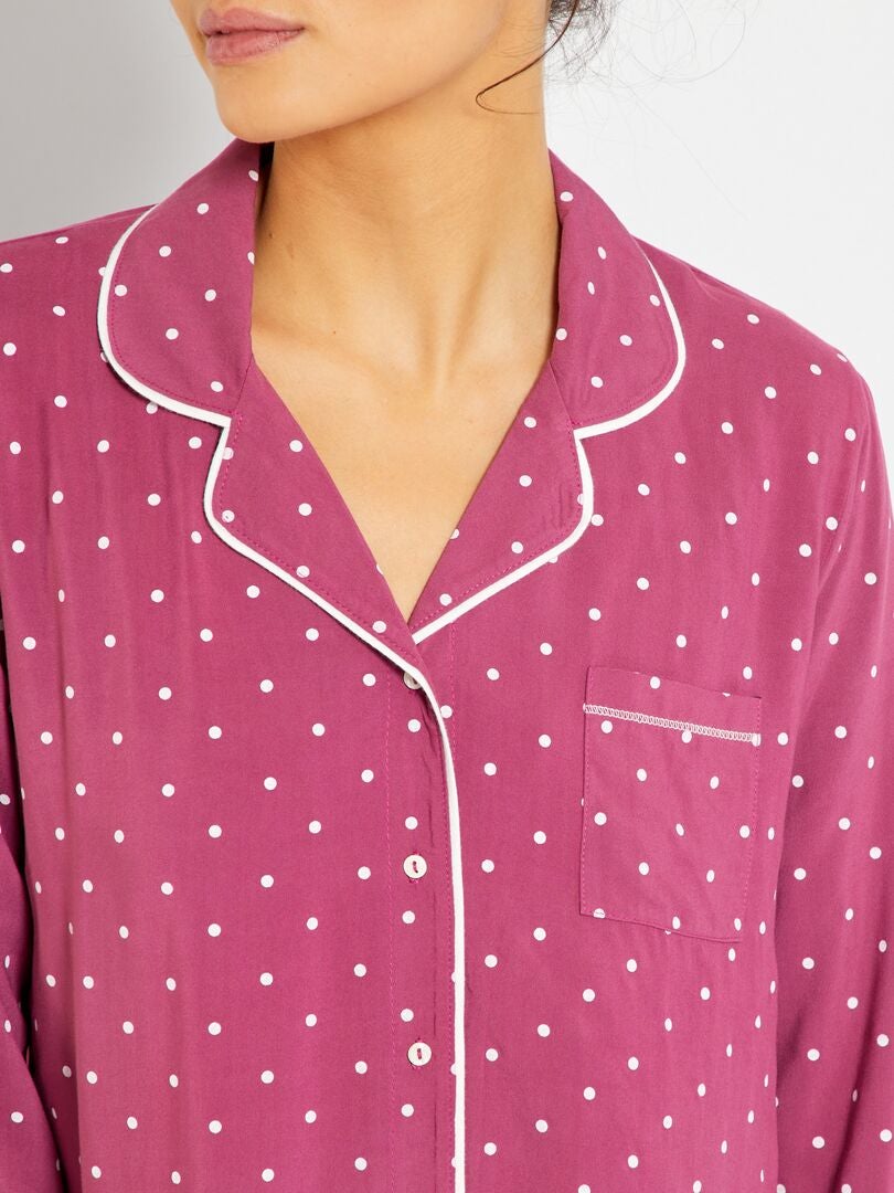 Pyjama long - 2 pièces - Prune - Kiabi - 30.00€