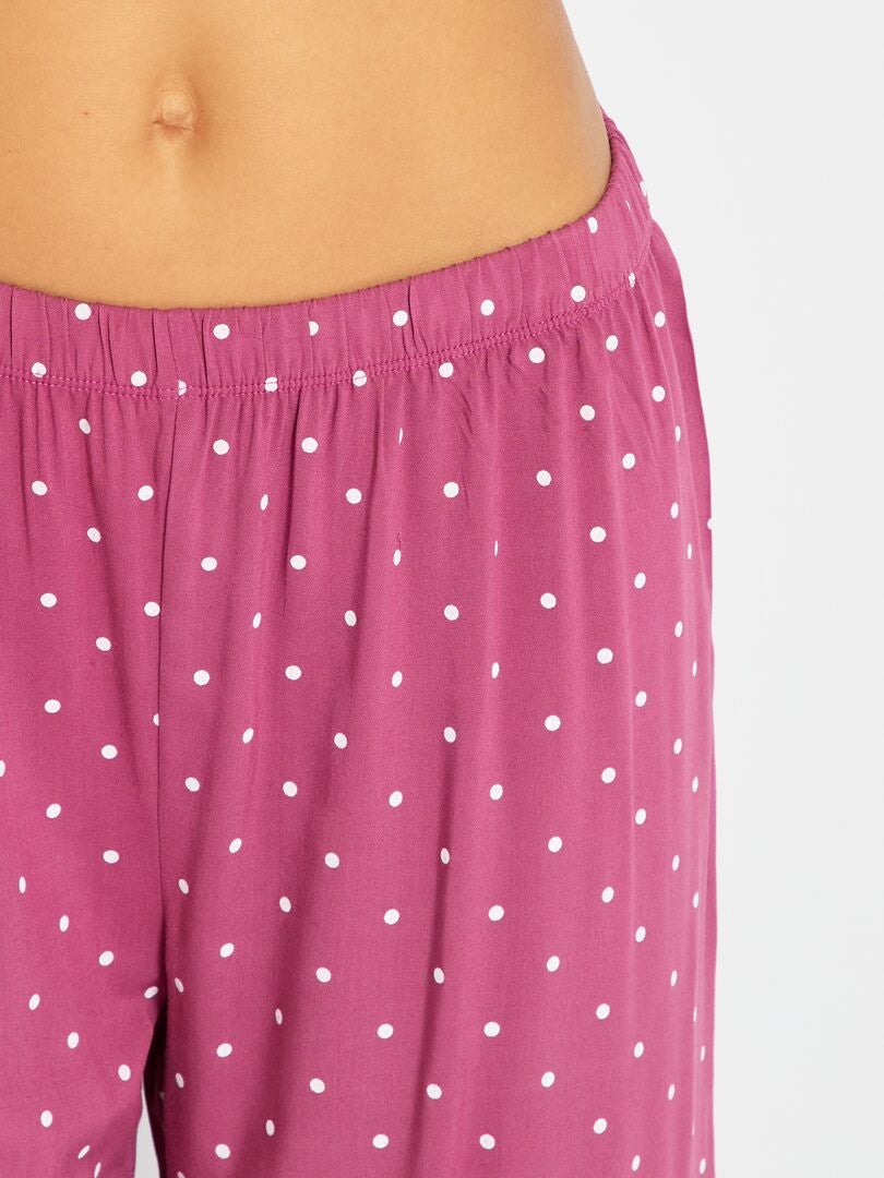 Pyjama long - 2 pièces - Prune - Kiabi - 30.00€