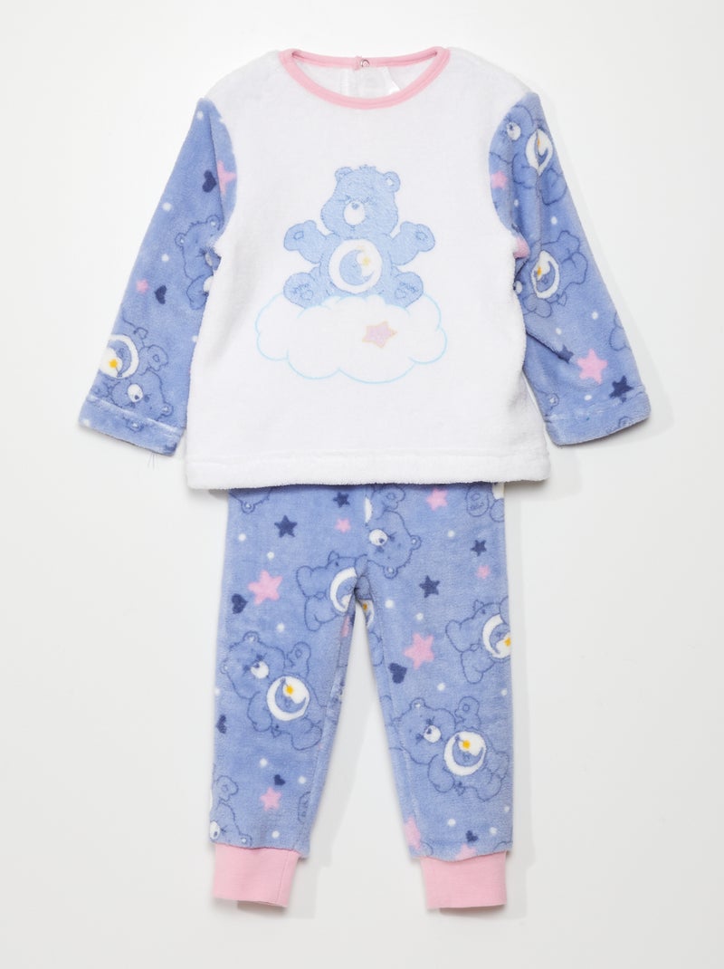 Pyjama long - imprimé 'Bisounours' - 2 pièces Violet/blanc - Kiabi