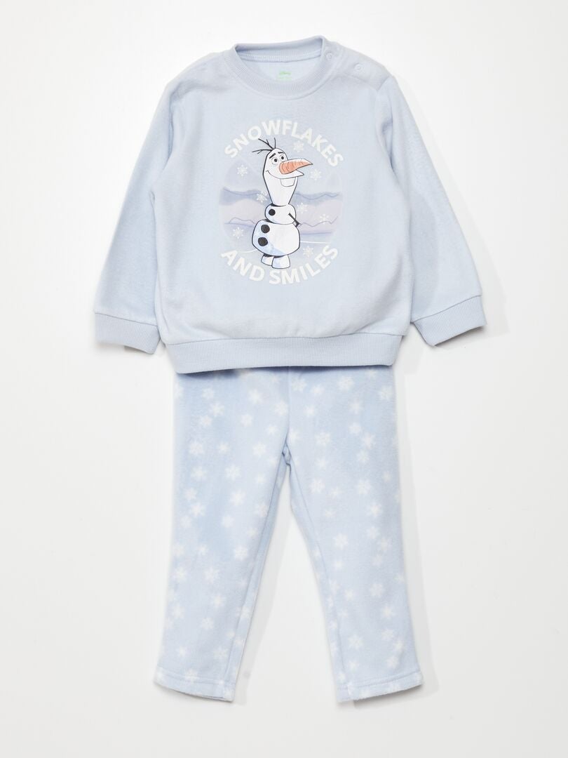Pyjama long - imprimé 'Olaf' - 2 pièces Bleu ciel - Kiabi