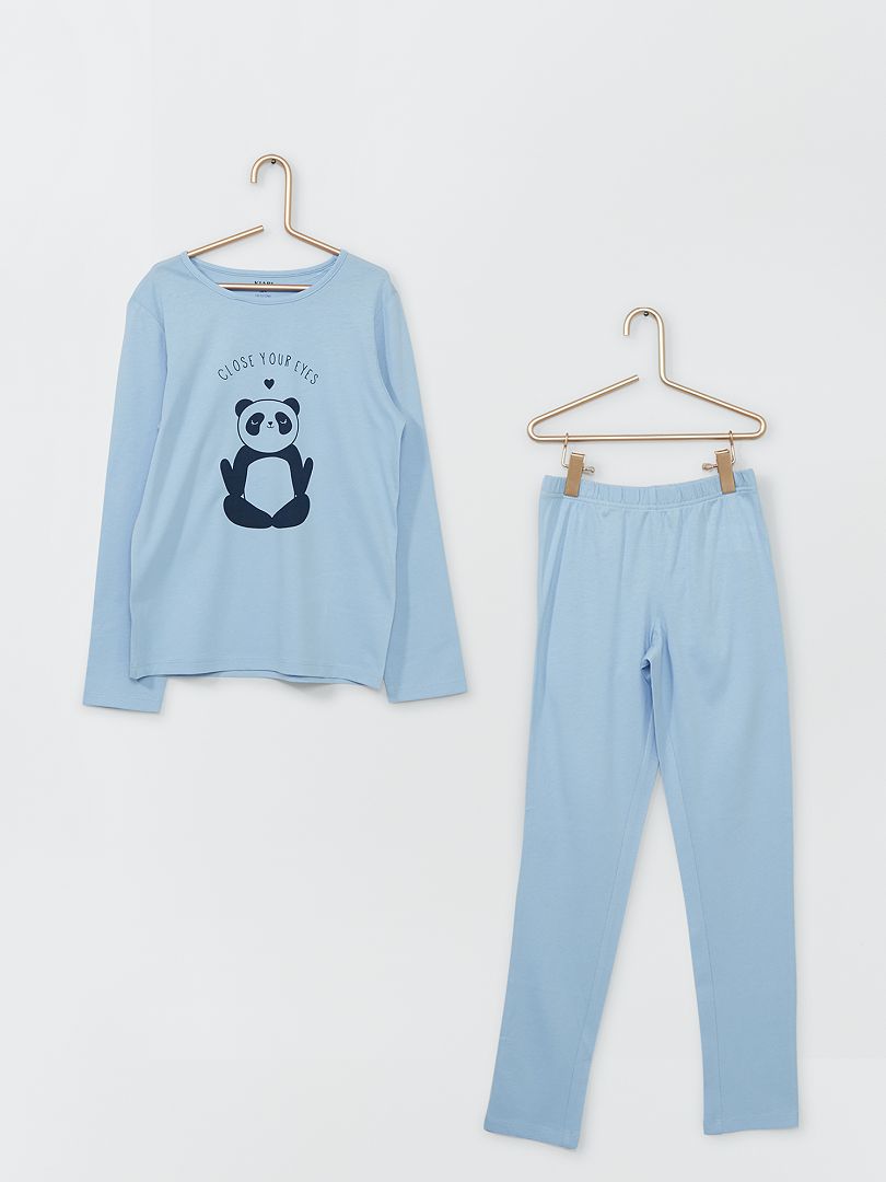 Pyjama long bleu - Kiabi