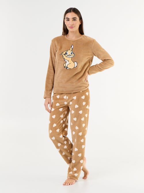 Pyjama long 'Bunny' de 'Disney' en polaire - 2 pièces - Kiabi