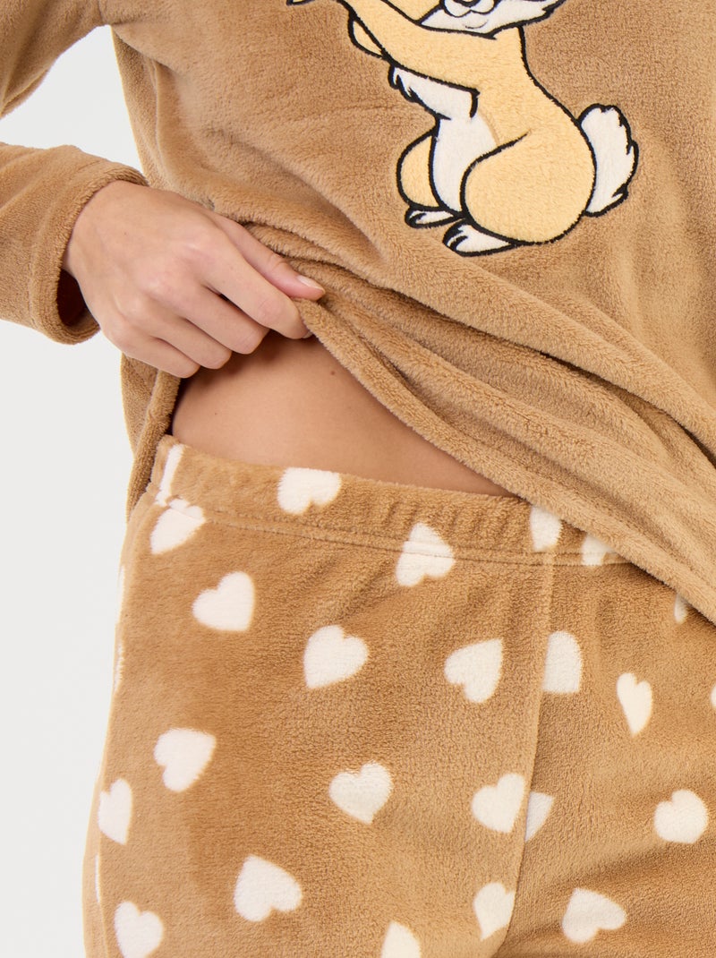 Pyjama long 'Bunny' de 'Disney' en polaire - 2 pièces Beige - Kiabi