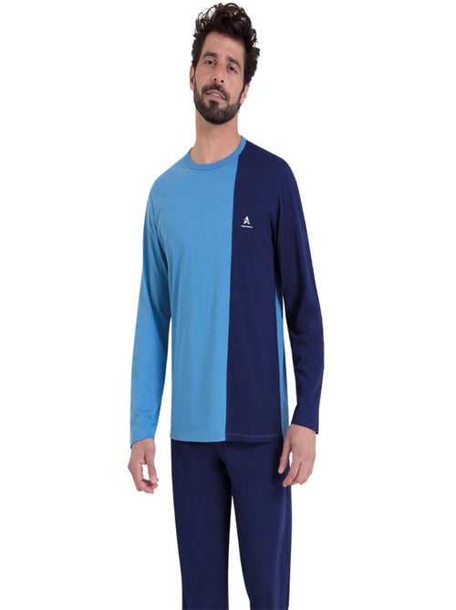 Pyjama long col rond homme ecopack athena - Kiabi Pyjama long col rond homme ecopack athena - Kiabi