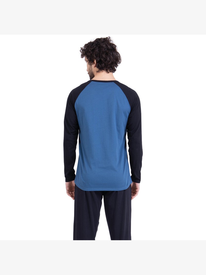 Pyjama long col rond homme ecopack construction athena Multicolore - Kiabi
