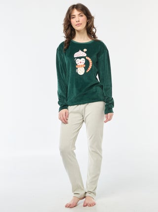 Pyjama long de Noël - 2 pièces
