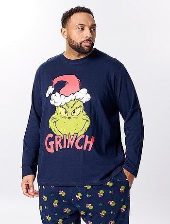 Pyjama long de Noël - imprimé 'Grinch' - 2 pièces