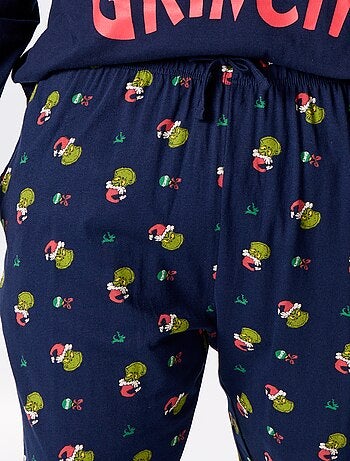 Pyjama long de Noël - imprimé 'Grinch' - 2 pièces