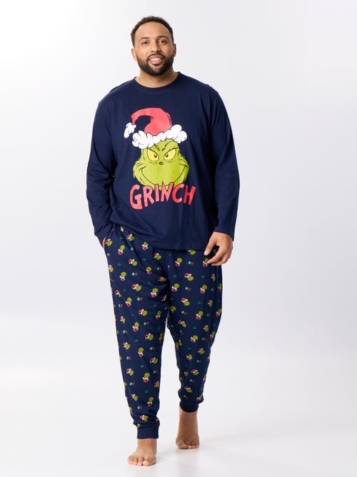 Pyjama long de Noël - imprimé 'Grinch' - 2 pièces - Kiabi