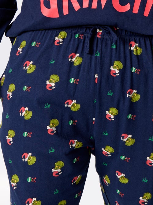 Pyjama long de Noël - imprimé 'Grinch' - 2 pièces - Kiabi