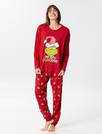 Pyjama long de Noël 'Le Grinch' - 2 pièces