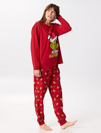 Pyjama long de Noël 'Le Grinch' - 2 pièces