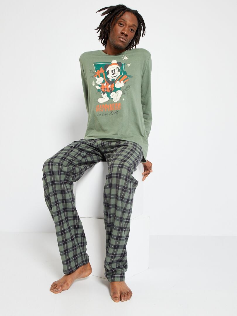 Pyjama long 'Disney' en jersey - 2 pièces Vert - Kiabi