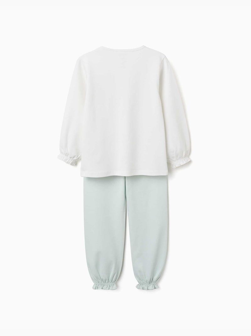 Pyjama long en coton avec Princesses Disney Blanc - Kiabi