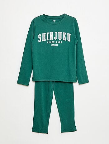 Pyjama long en jersey avec imprimé - 2 pièces