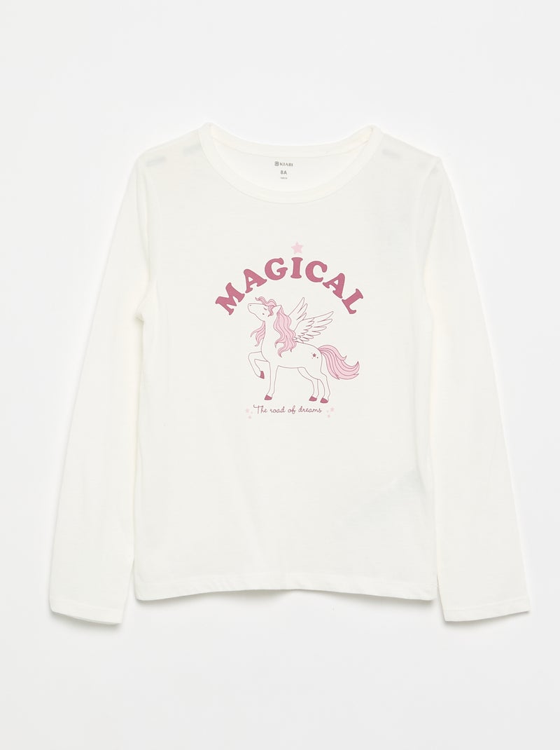Pyjama long en jersey de coton - 2 pièces Bleu - Kiabi