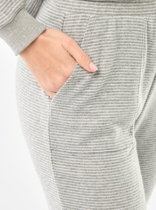 Pyjama long en maille chaude - 2 pièces - Kiabi