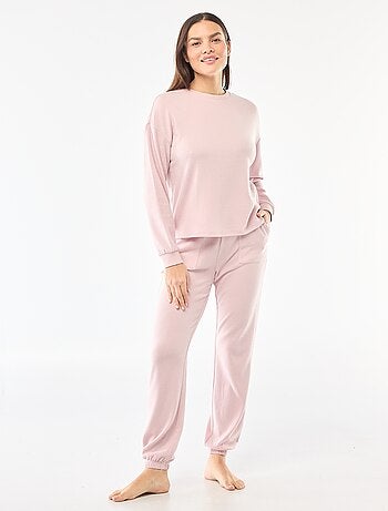 Pyjama long en maille chaude - 2 pièces