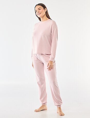 Pyjama long en maille chaude - 2 pièces
