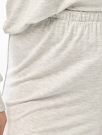 Pyjama long en maille douce stretch - 2 pièces