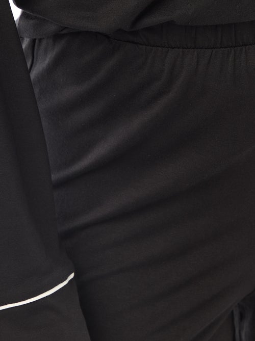 Pyjama long en maille douce stretch - 2 pièces - Kiabi