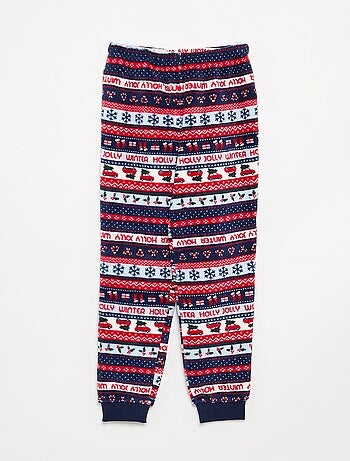 Pyjama long en polaire 2 pièces - Sweat + pantalon