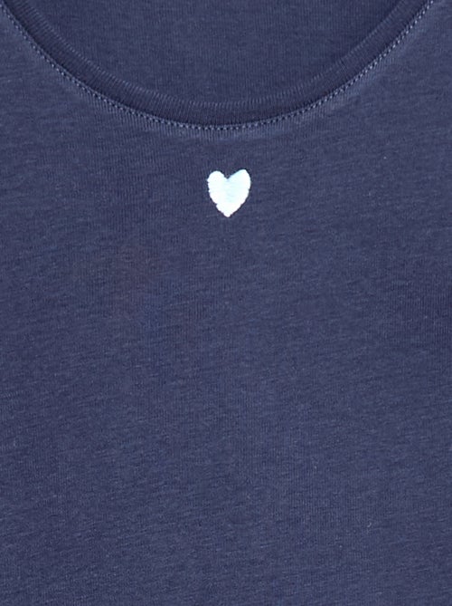 Pyjama long en popeline - 2 pièces - Kiabi