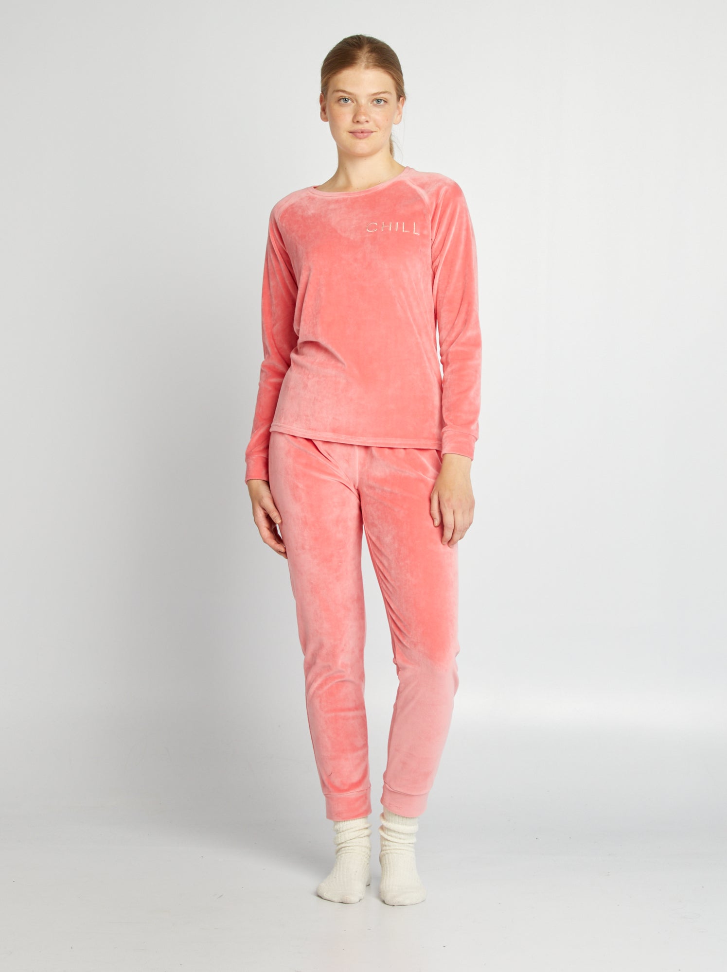 Pyjama velours 2 pieces sale