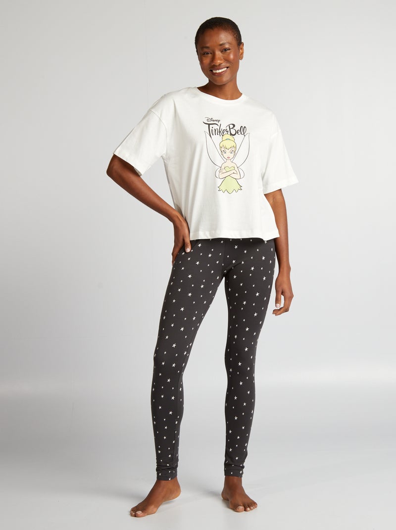 Pyjama long 'Fée clochette' - 2 pièces Blanc - Kiabi
