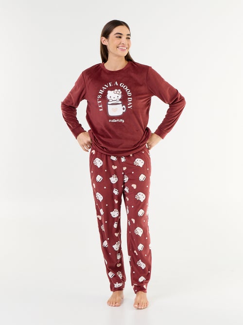 Pyjama long 'Hello Kitty' - 2 pièces - Kiabi