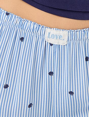 Pyjama long imprimé - 2 pièces