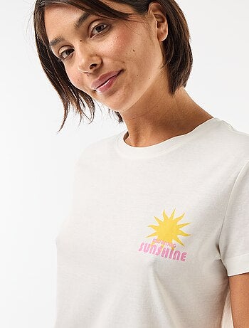 Pyjama long imprimé - 2 pièces