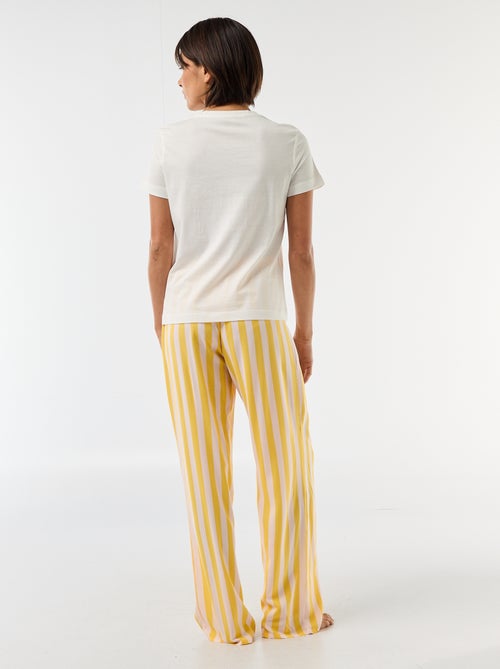 Pyjama long imprimé - 2 pièces - Kiabi