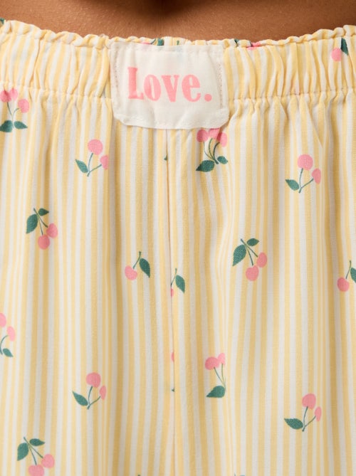 Pyjama long imprimé - 2 pièces - Kiabi