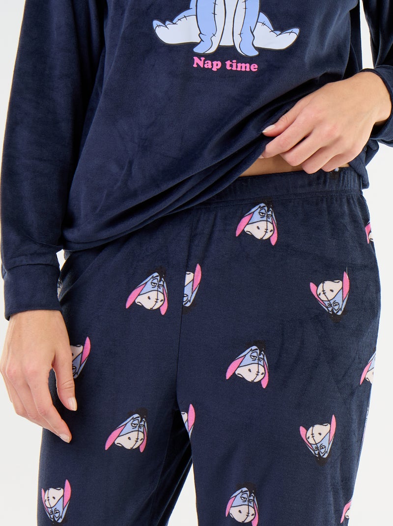 Pyjama long imprimé 'Disney' - 2 pièces Bleu - Kiabi