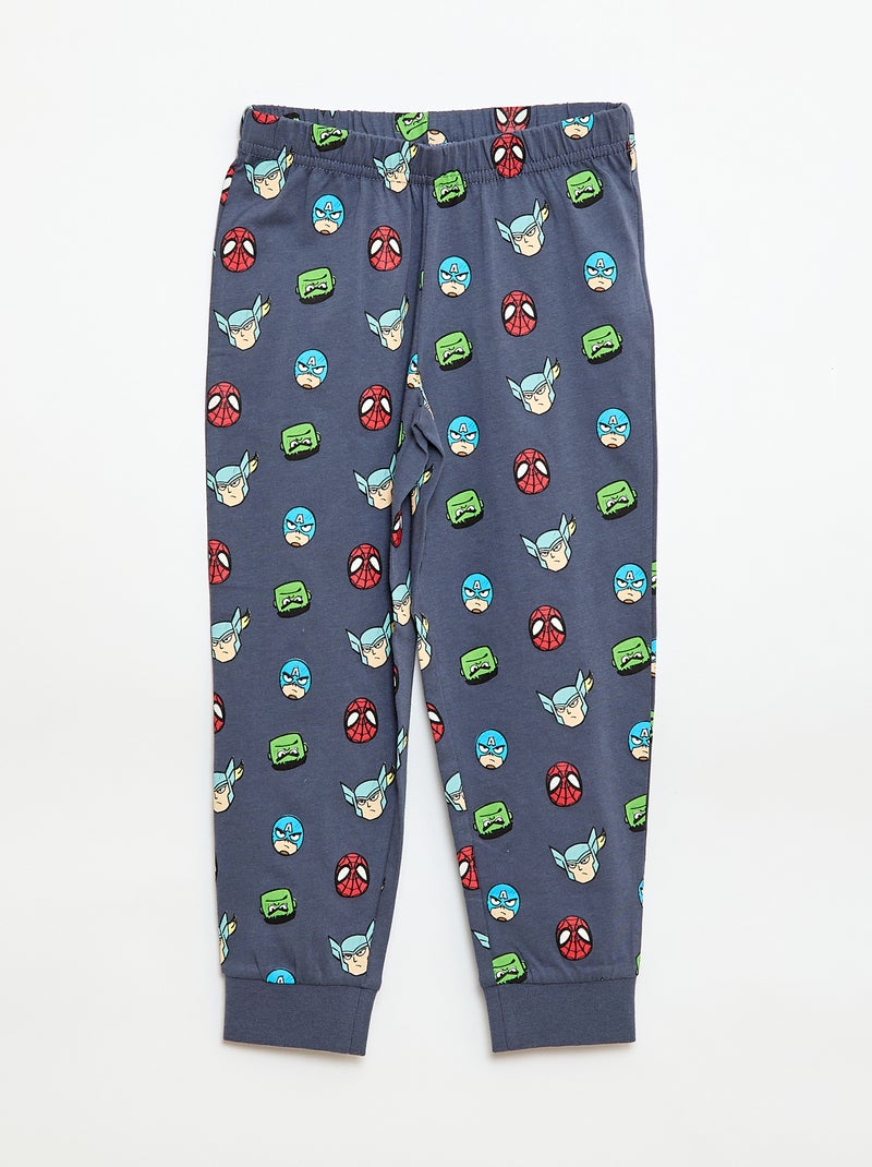 Pyjama long imprimé 'Marvel' Bleu/gris - Kiabi