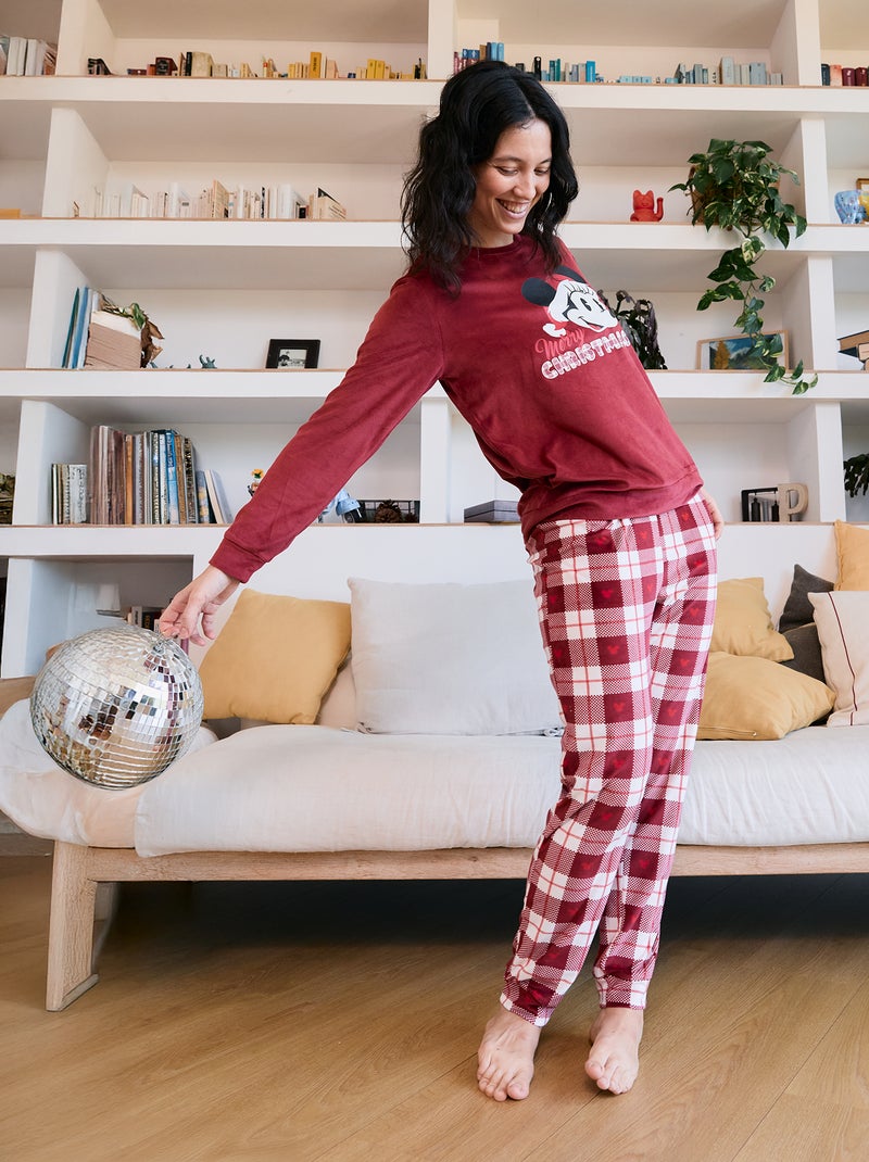 Pyjama long imprimé 'Minnie' 'Disney' 'Noël' - 2 pièces Rouge - Kiabi